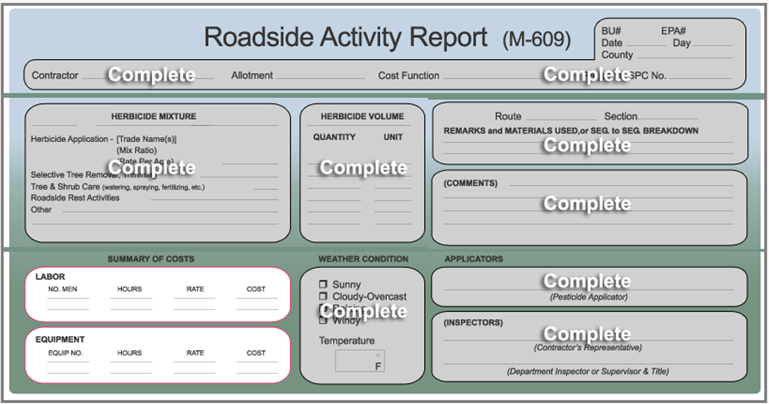 609 Form Document